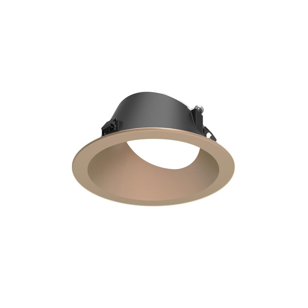 3" Apollo Round Flanged Wall Wash Trim, Wheat Diffused Finish