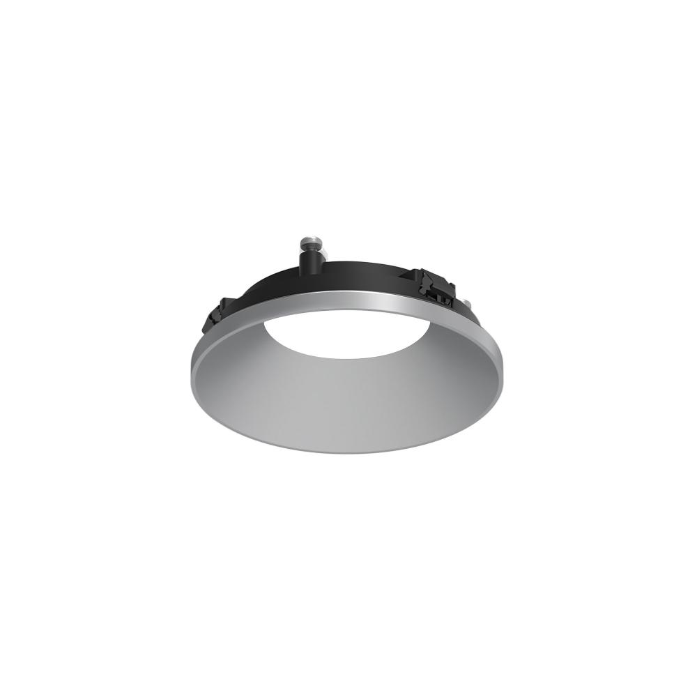 3" Apollo Round Flangeless Downlight Trim, Haze Reflector / Matte Powder White Flange