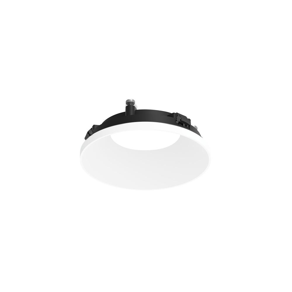 3" Apollo Round Flangeless Downlight Trim, Matte Powder White Finish