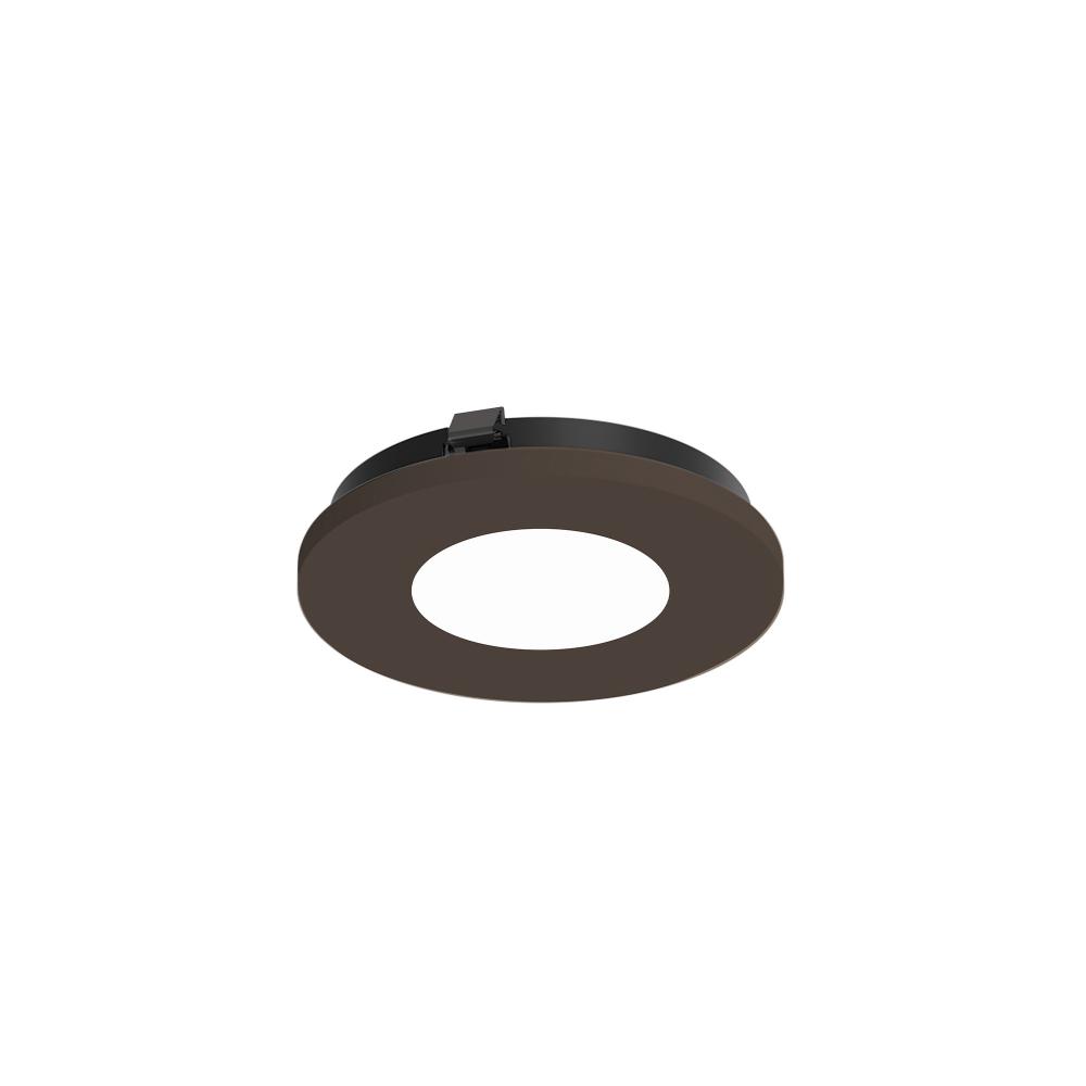 3" Apollo Round Flangeless Pinhole Trim with Clear Lens, Bronze Finish