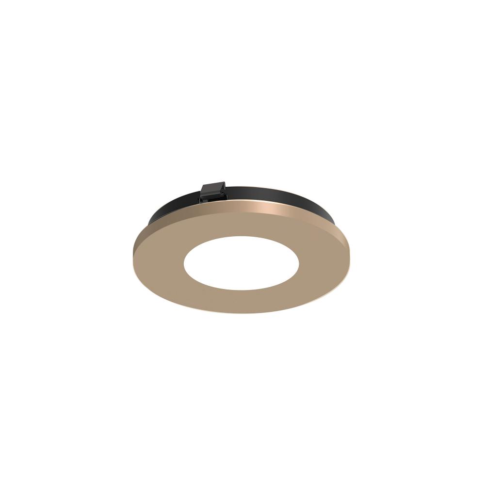 3" Apollo Round Flangeless Pinhole Trim with Clear Lens, Wheat Diffused Finish