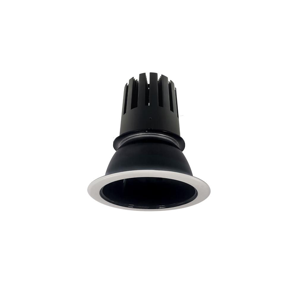 4" Sapphire III Round Open Reflector, 2500lm, 4000K, Flood Optic, Black Reflector/Matte Powder