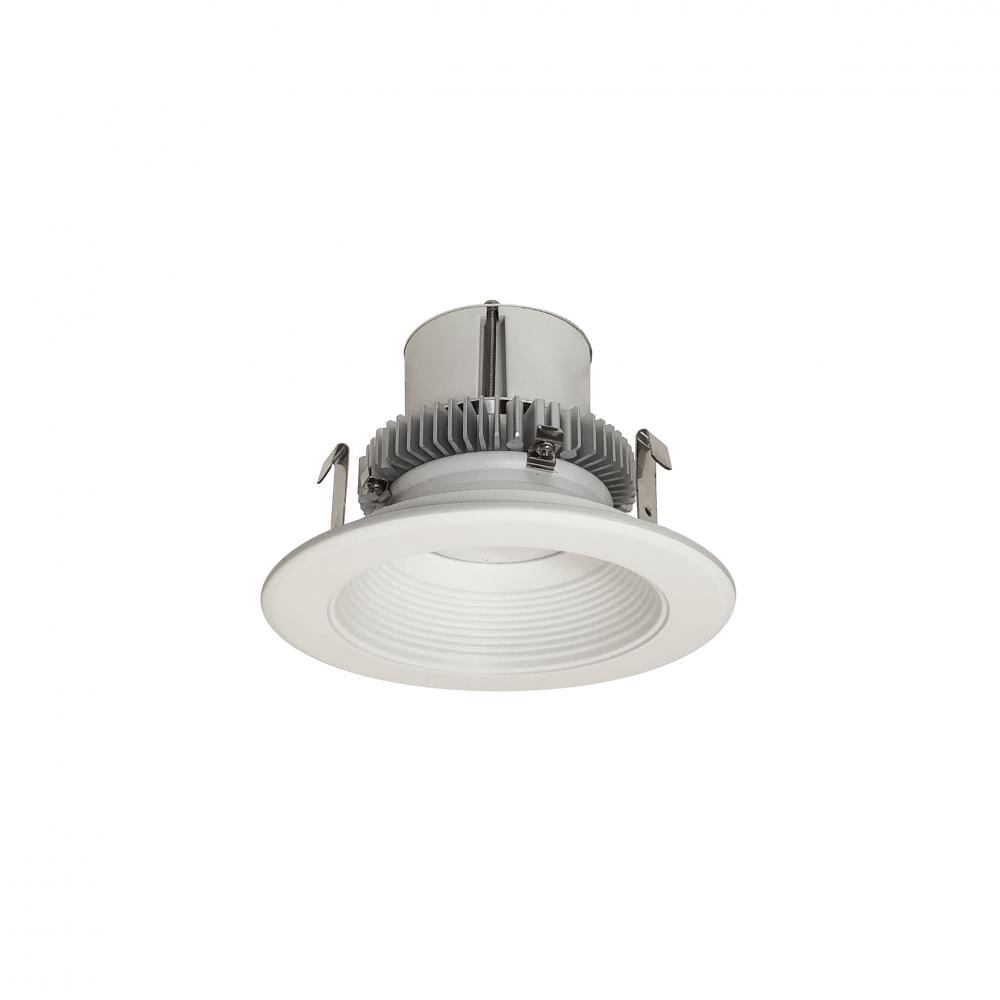 4" Cobalt Click Round Retrofit Baffle, 750lm / 10W, 3000K, Matte Powder White Baffle / Matte