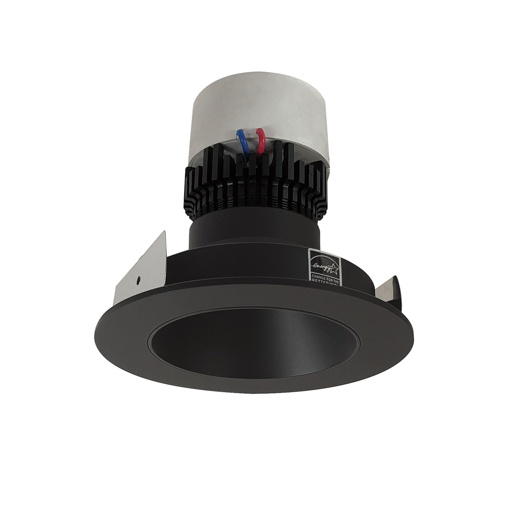 4" Pearl LED Round Retrofit Reflector, 1000lm / 12W, 3500K, Black Reflector / Black Flange