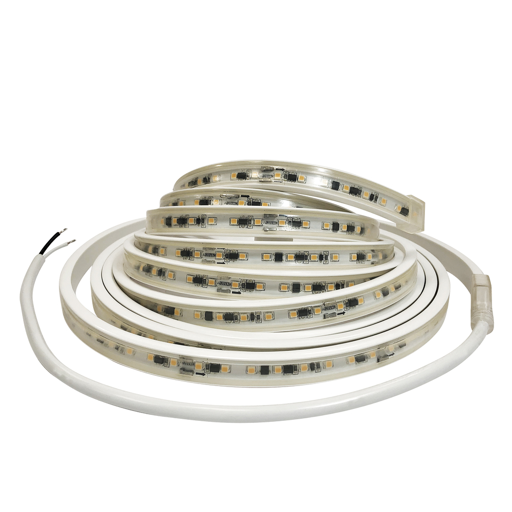 Custom Cut 26-ft 120V Continuous LED Tape Light, 330lm / 3.6W per foot, 2700K, w/ Mounting Clips and