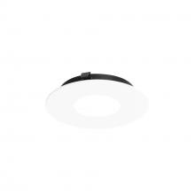 Nora NAPF-3RPHMPW/CL - 3" Apollo Round Flanged Pinhole Trim with Clear Lens, Matte Powder White Finish