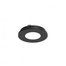 Nora NAPT-3RPHB/CL - 3" Apollo Round Flangeless Pinhole Trim with Clear Lens, Black Finish
