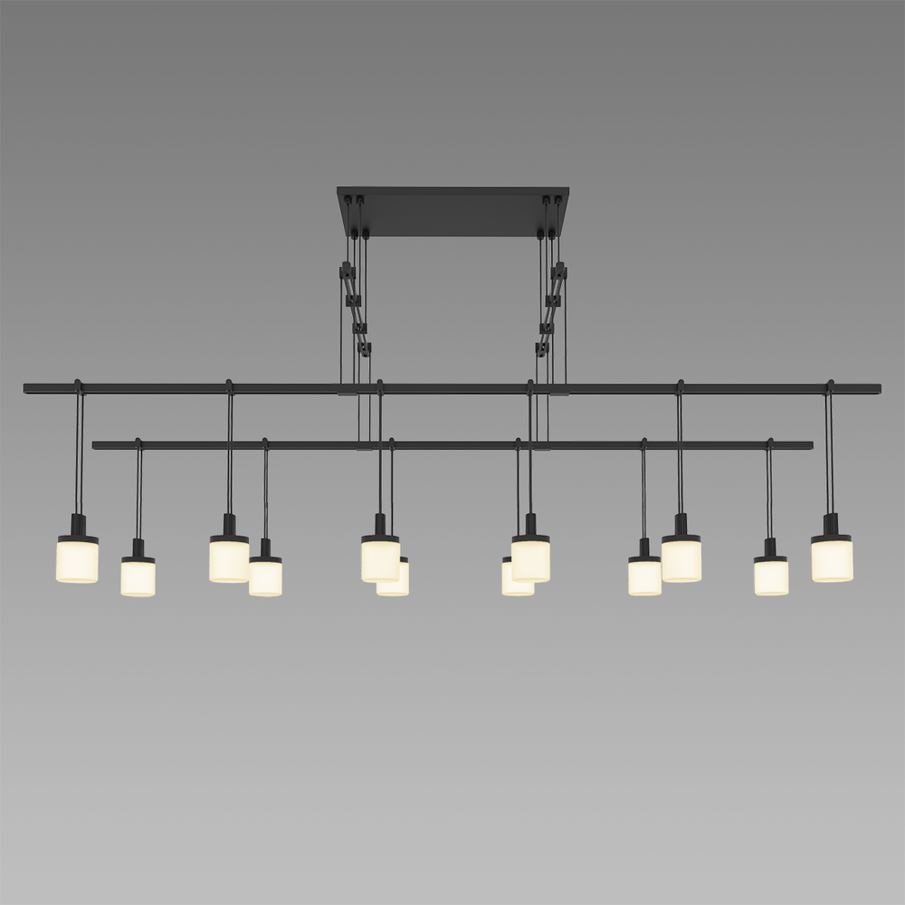 48" 2-Tier Tandem with Drum Luminaires