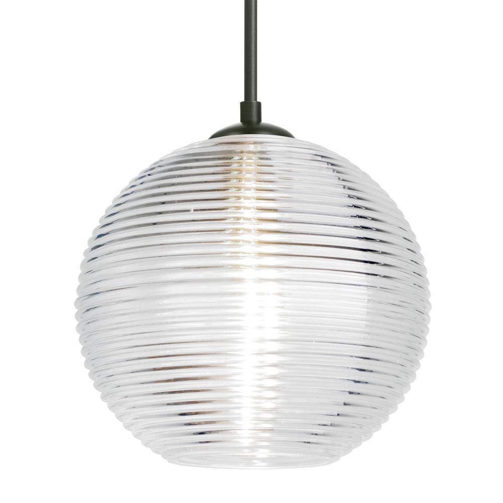 Besa Kristall 8 Pendant Black Clear 1x9W LED