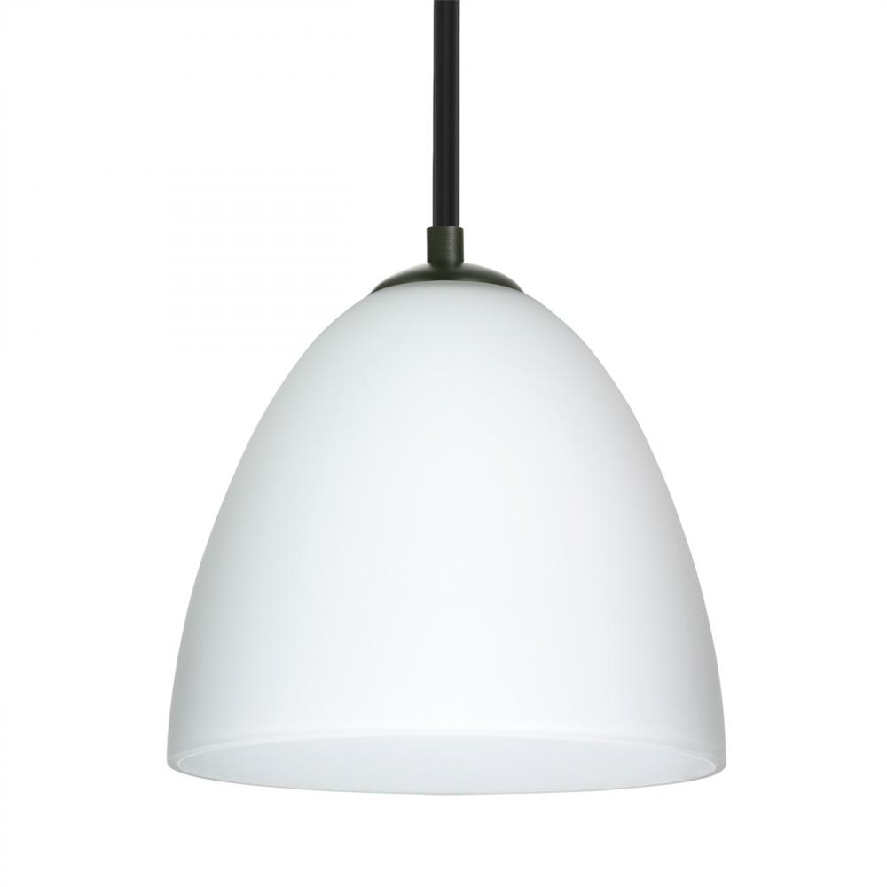 Besa Vila Stem Pendant Black Opal Matte 1x60W MAX E26 Base