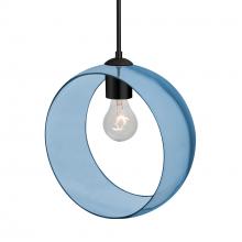 Besa Lighting 1JT-PLATOBL-BK-NI - Besa, Plato Cord Pendant, Blue, Black Finish, 1x60W MAX E26 Base