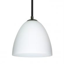 Besa Lighting 1TT-447007-BK - Besa Vila Stem Pendant Black Opal Matte 1x60W MAX E26 Base