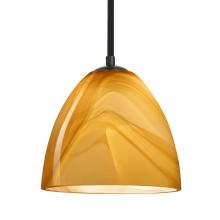 Besa Lighting 1TT-4470HN-BK - Besa Vila Stem Pendant Black Honey 1x60W MAX E26 Base