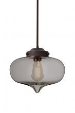 Besa Lighting 1TT-MIRASM-EDIL-BR - Besa Mira Stem Pendant Bronze Smoke 1x4W LED Filament