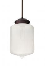 Besa Lighting 1TT-OLINFR-BR - Besa Olin Stem Pendant Bronze Frost 1x60W Medium Base T10