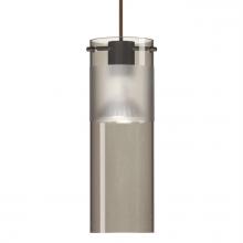 Besa Lighting 1XT-6527ES-BR - Besa, Scope 7 Cord Pendant, Smoke/Frost, Bronze Finish, 1x50W MAX GY6.35 Base