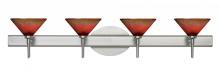 Besa Lighting 4SW-117681-LED-SN - Besa Wall Kona Satin Nickel Sunset 4x5W LED