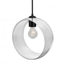 Besa Lighting J-PLATOCL-BK-NI - Besa, Plato Cord Pendant For Multiport Canopies, Clear, Black Finish, 1x60W MAX E26 Base