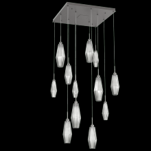 Hammerton CHB0049-12-GP-RS-C01-L3 - Aalto Square 12pc Multi-Pendant