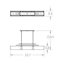 Hammerton PLB0026-0E-MB-FG-001-E2 - Urban Loft Parallel Linear - 55-Inch