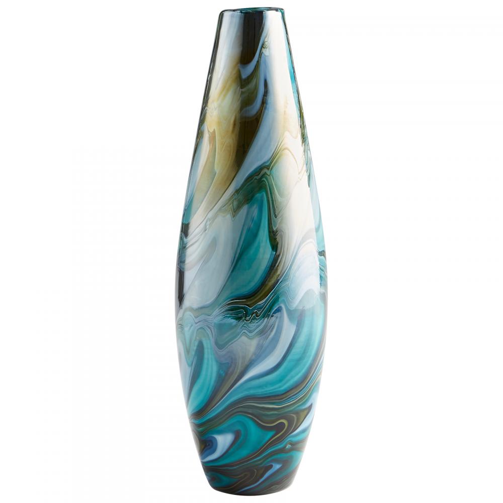 Chalcedony Vase Multi Colored Blue - Medium