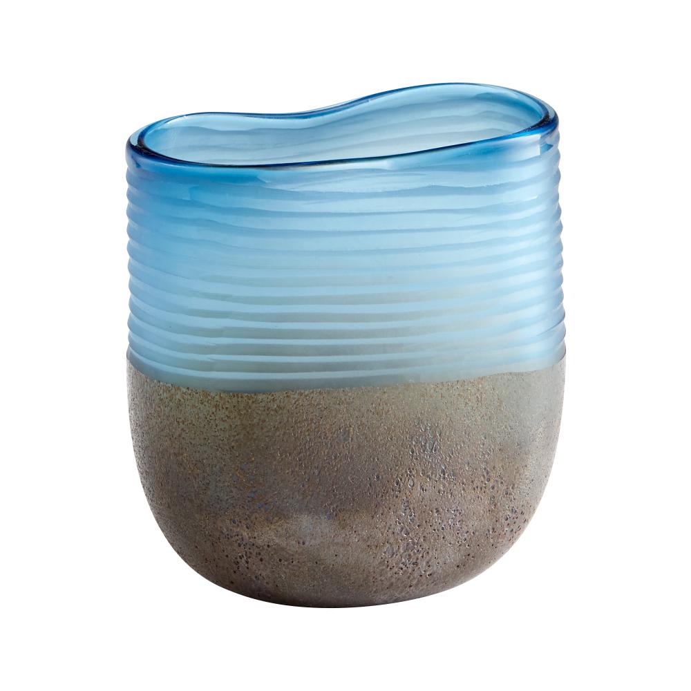 Europa Vase Blue And Iron Glaze - Small