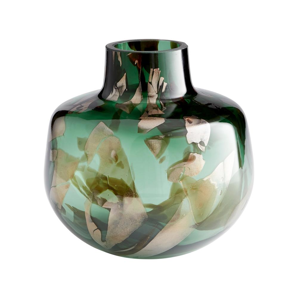 Maisha Vase Green And Gold - Small