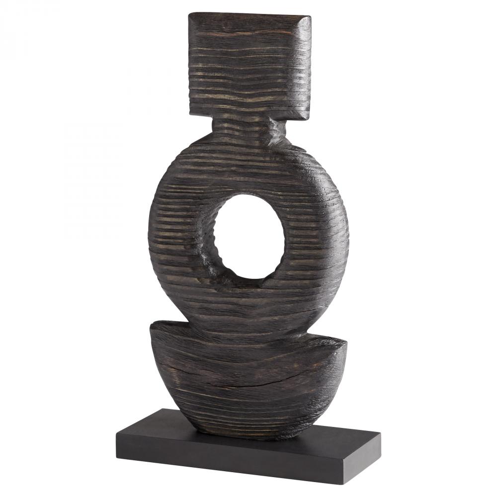 Dark Oval Sculpture Black