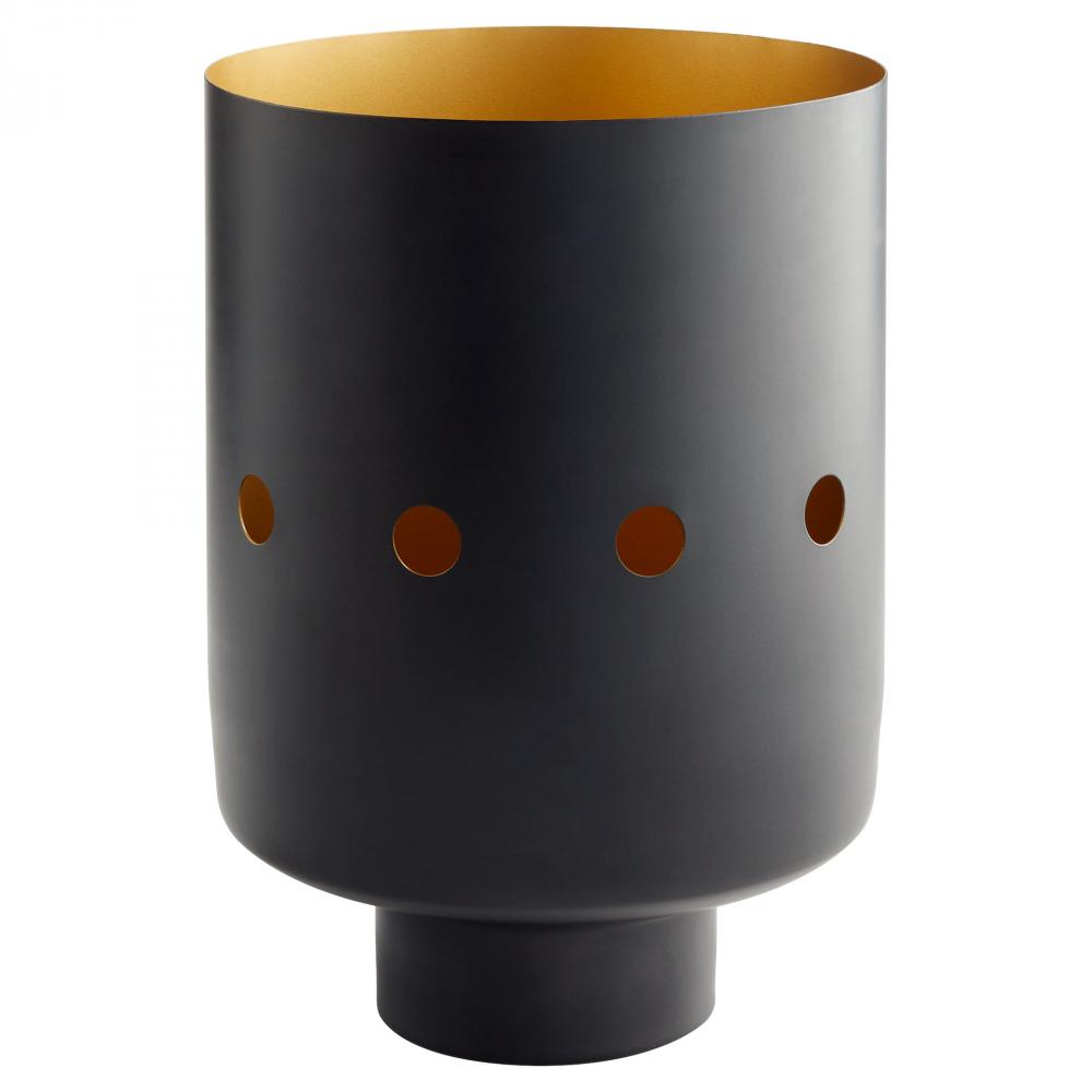 Naktis Vase Designed by J Kent Martin Black - Wide
