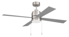 Craftmade MCY52BNK4-PC - 52" McCoy 4-Blade w/ Pull Chain in Brushed Polished Nickel w/ Brushed Nickel Blades