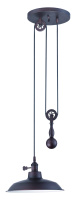 Craftmade P400-ABZ - 1 Light Pulley Pendant w/Metal Shade