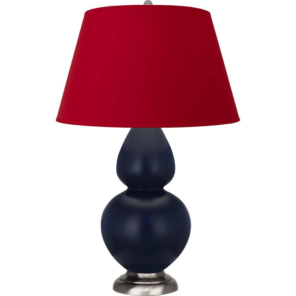 Matte Midnight Blue Double Gourd Table Lamp