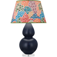 Robert Abbey MMB62S - Matte Midnight Blue Double Gourd Table Lamp