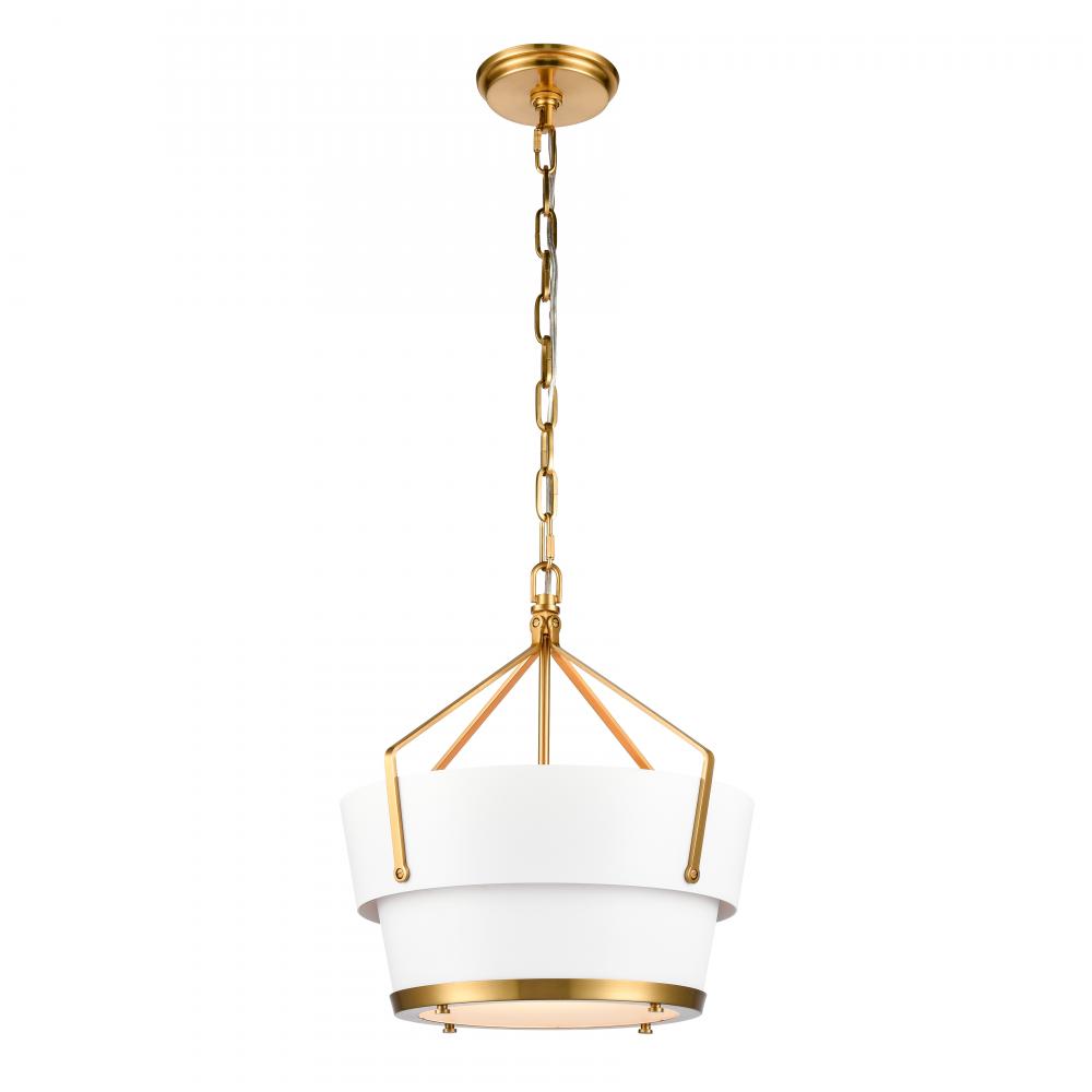 Marin 14'' Wide 1-Light Pendant - Satin Brass