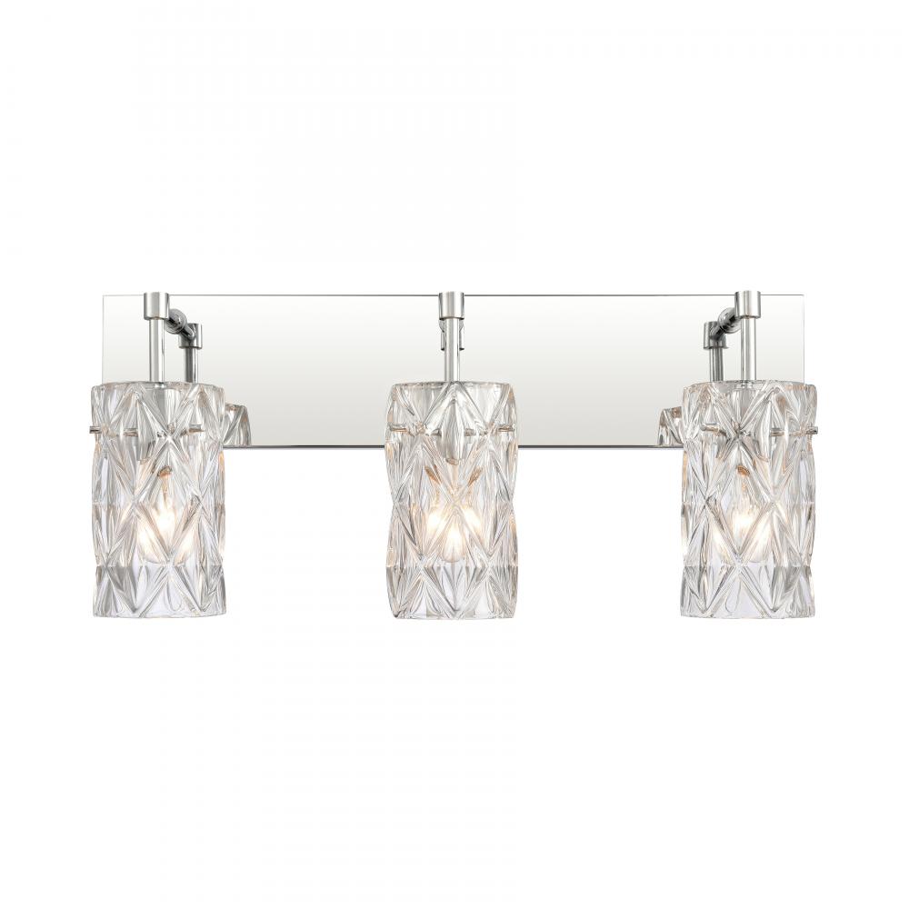 Forma de Crystal 23'' Wide 3-Light Vanity Light - Polished Chrome
