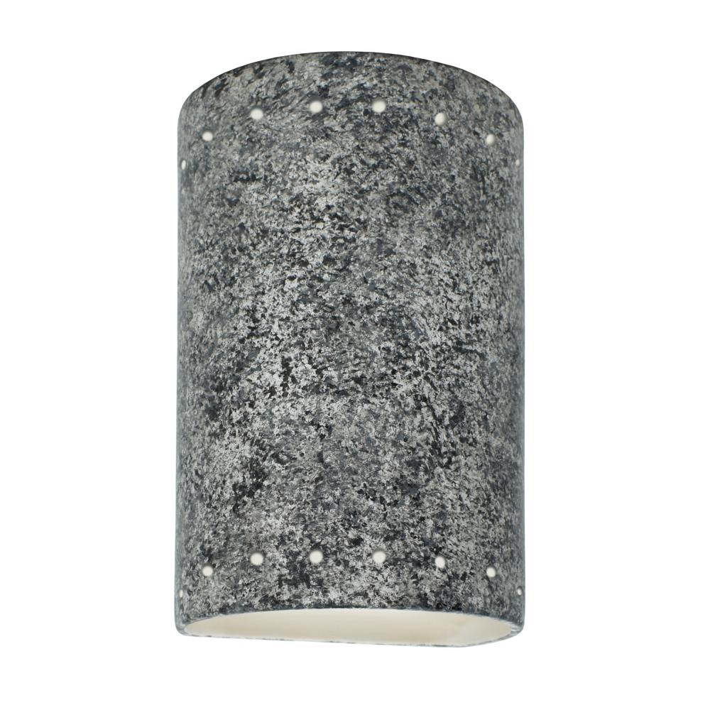 Small ADA Cylinder w/ Perfs - Closed Top (Outdoor) - LED