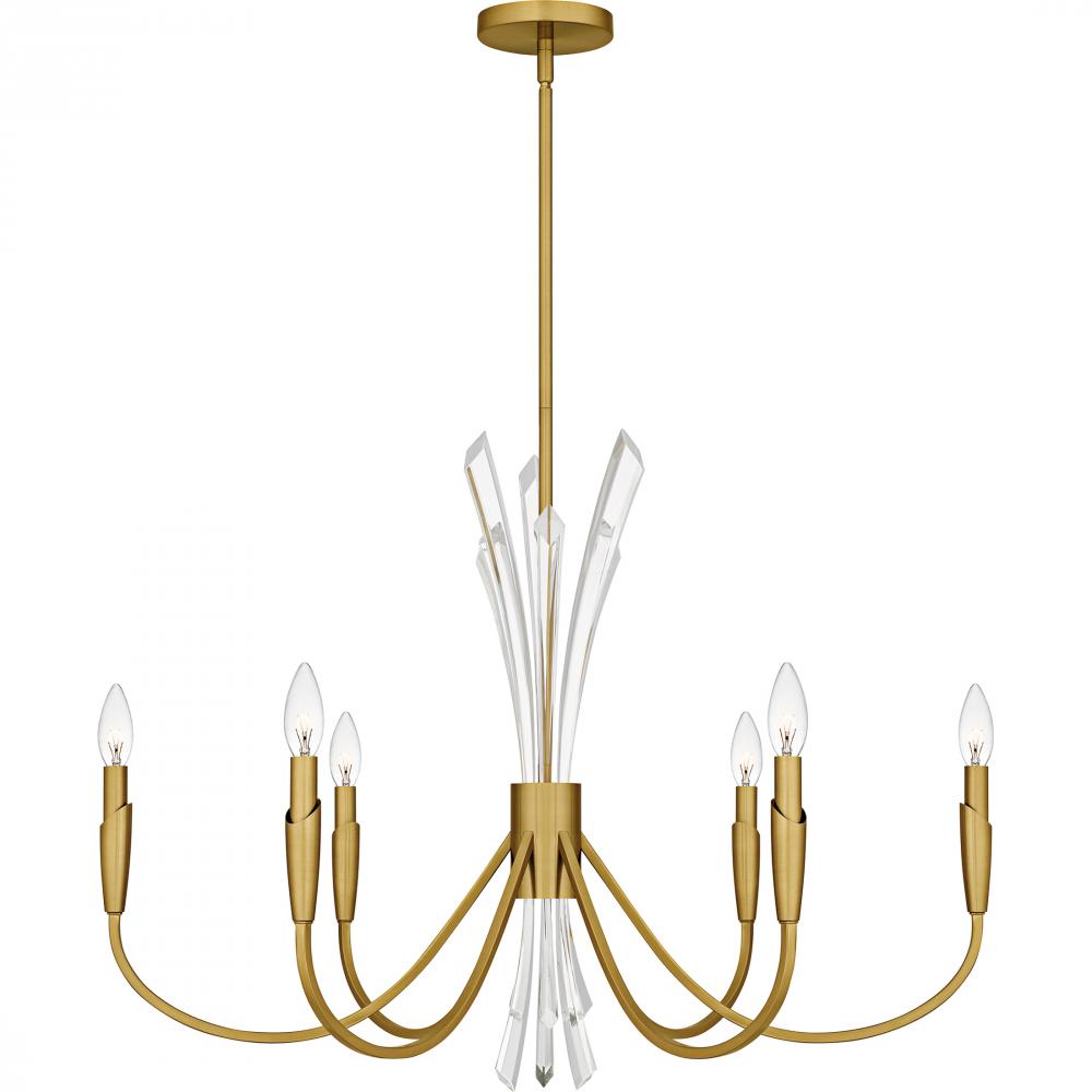 Cecily 6-Light Brushed Gold Chandelier