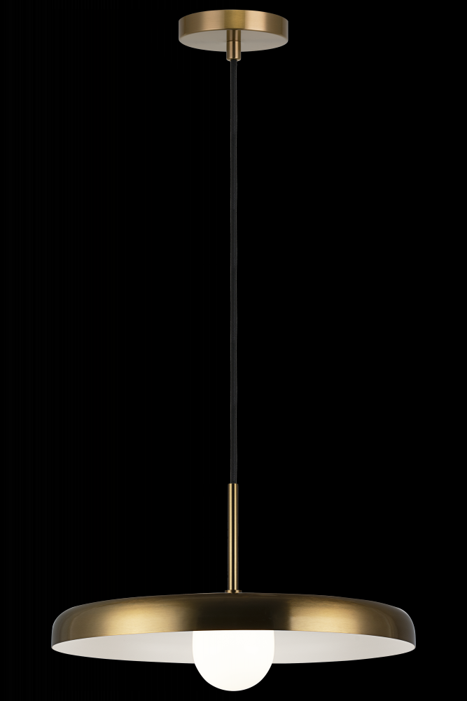 Creston Aged Gold Brass Pendant