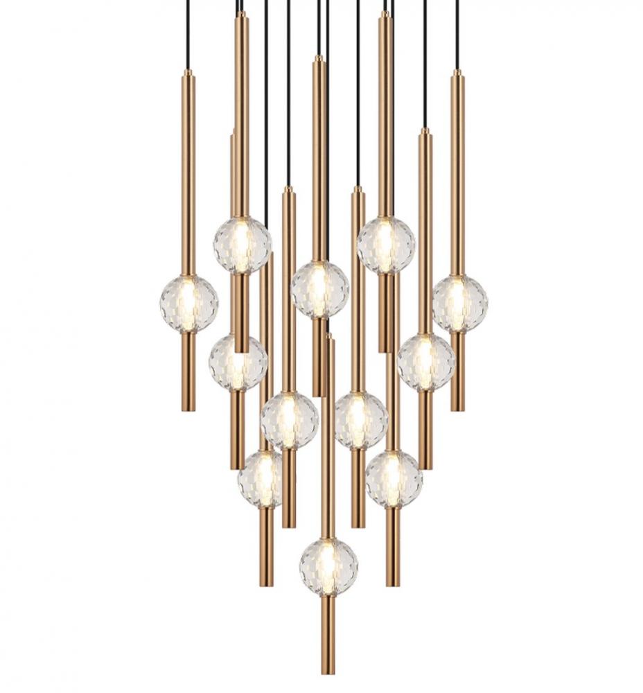 Windchimer Aged Gold Brass Pendant