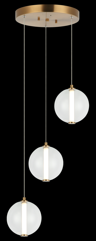 Belange Aged Gold Brass Pendant