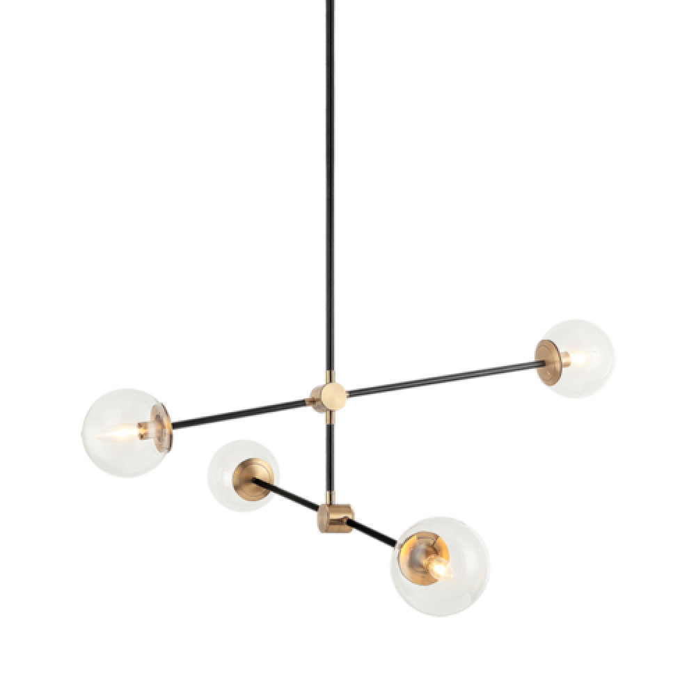 Cosmic Aged Gold Brass Chandelier