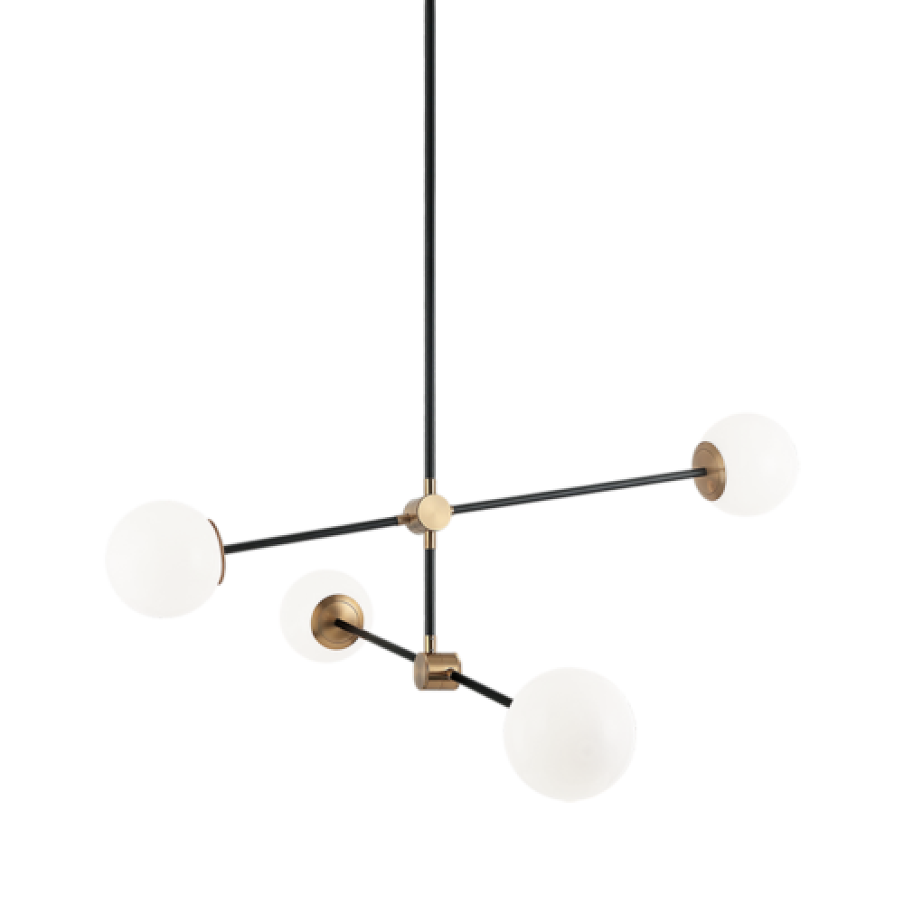 Cosmic Aged Gold Brass Chandelier