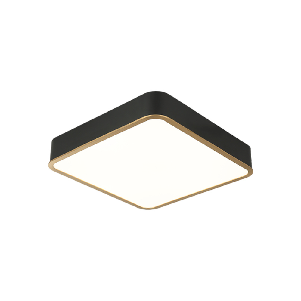 Ainslay Black + Aged Gold Brass Ceiling Mount