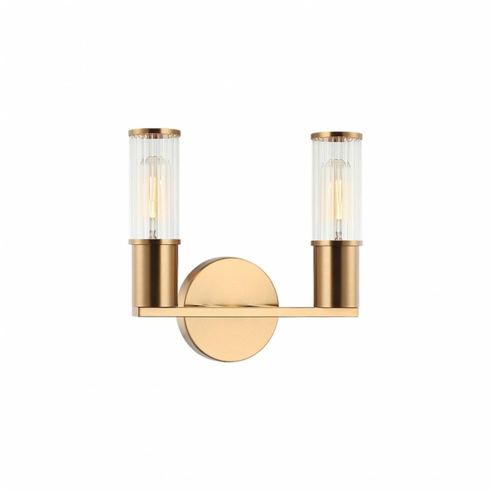 Klarice Aged Gold Brass Wall Sconce