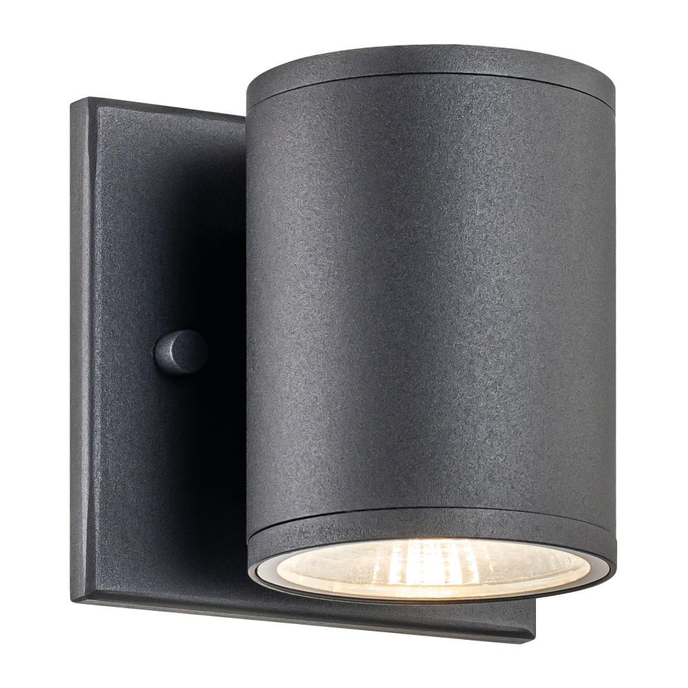 Tubular Matte Black Outdoor Lighting