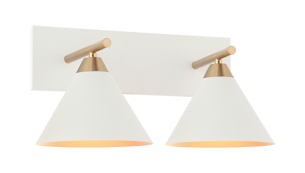 Bliss Aged Gold Brass + White Wall Sconce