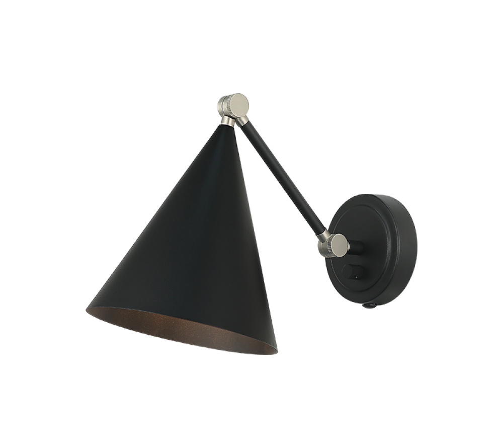 Pearson Matte Black Wall Sconce