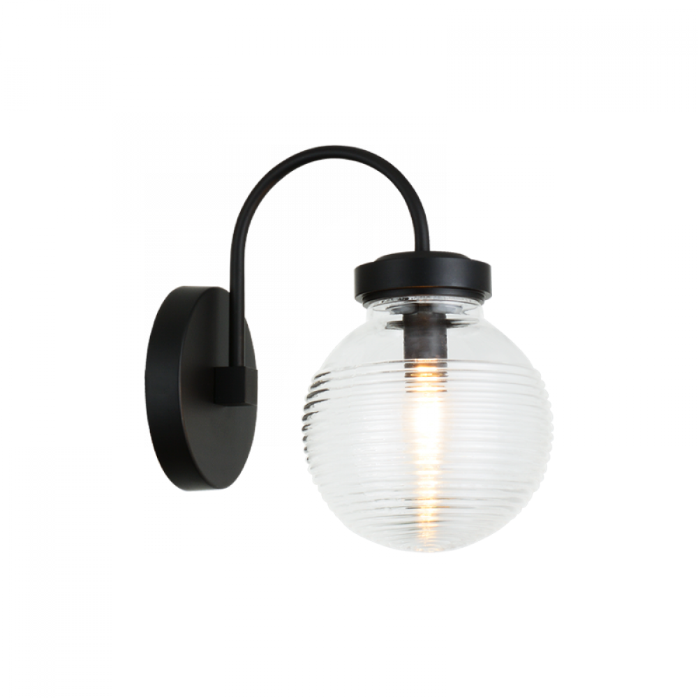 Ridge Matte Black Wall Sconce
