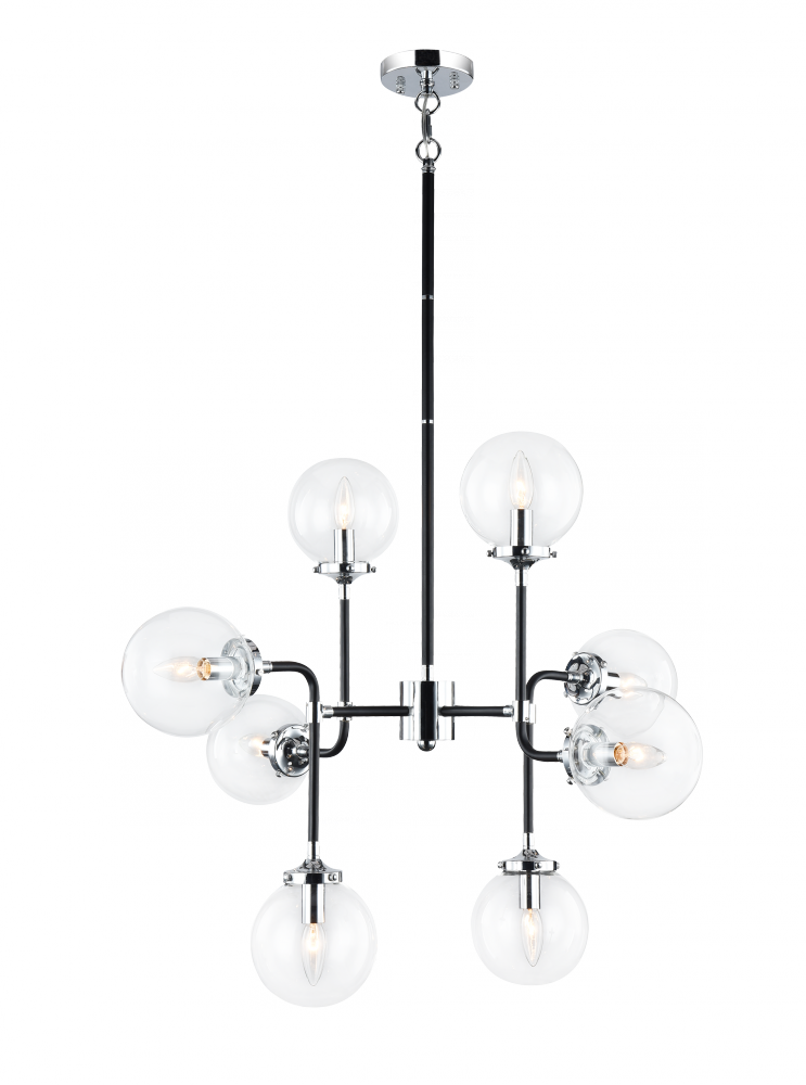 Particles Black and Chrome Pendant