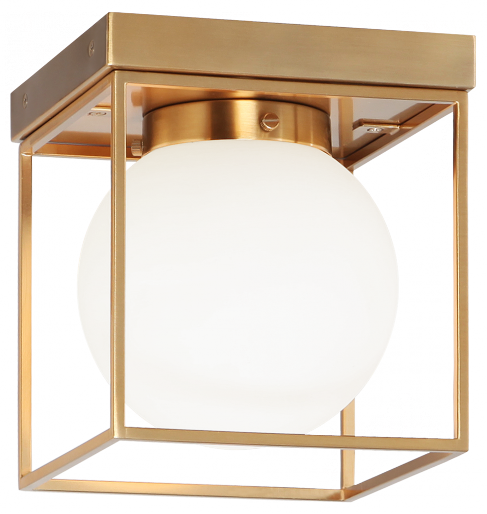 Squircle Aged Gold Brass Ceiling Mount
